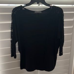 Loveapella swindell lace arm knit top